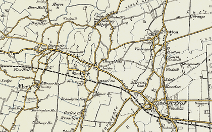 Old map of Chapelgate in 1901-1902
