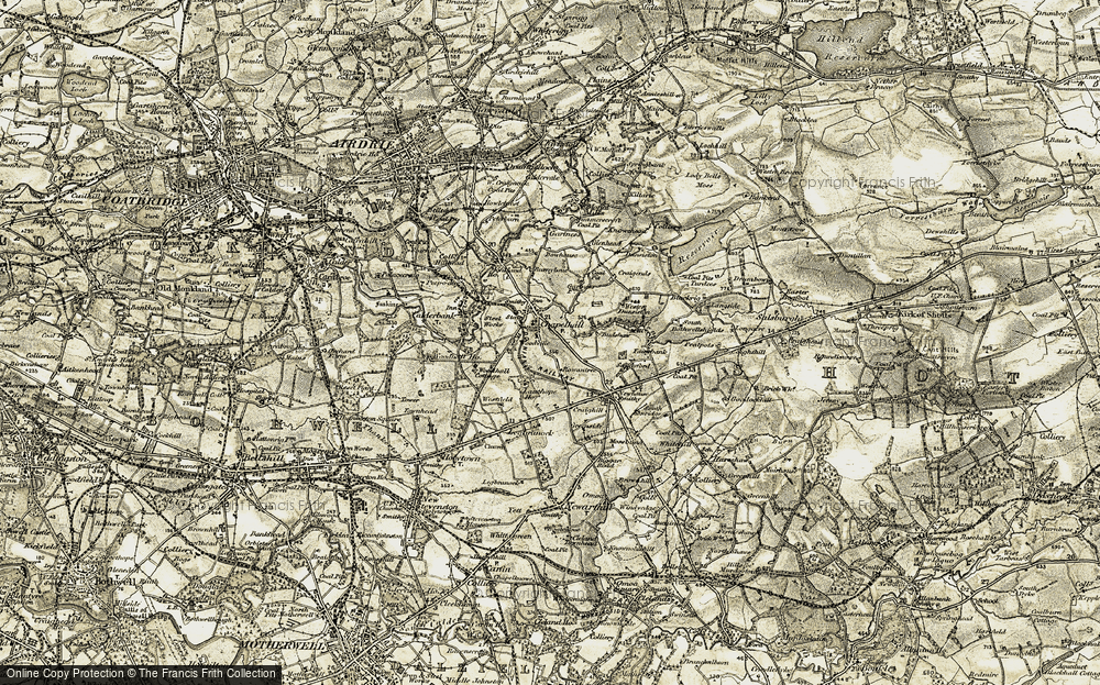 Old Map of Chapelhall, 1904-1905 in 1904-1905