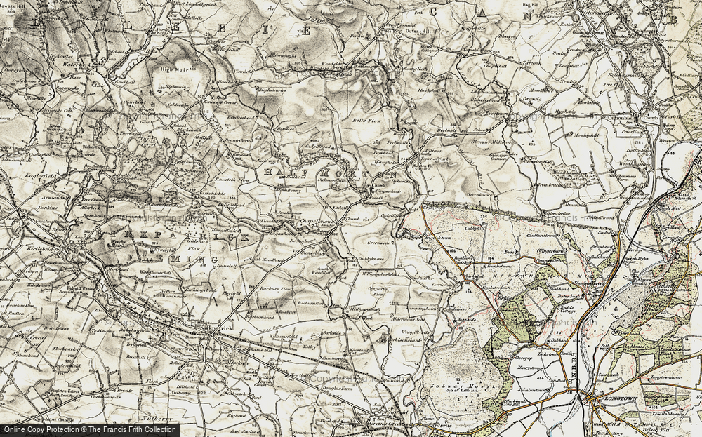 Old Map of Chapelknowe, 1901-1904 in 1901-1904