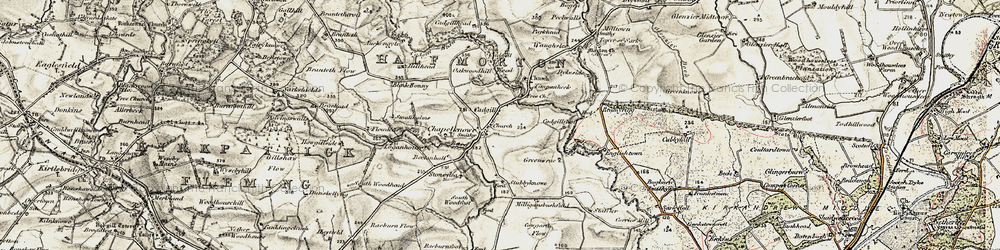 Old map of Chapelknowe in 1901-1904