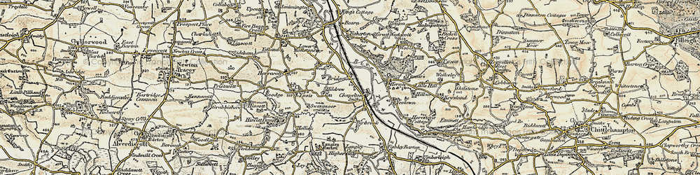 Old map of Westacott in 1900