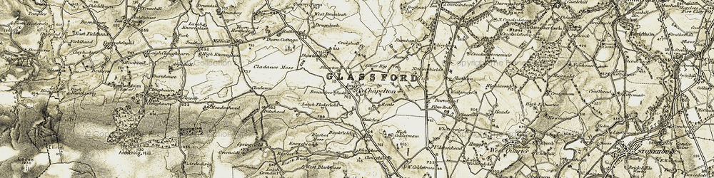 Old map of Chapelton in 1904-1905