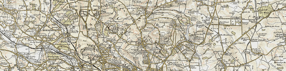 Old map of Chapeltown in 1903-1904