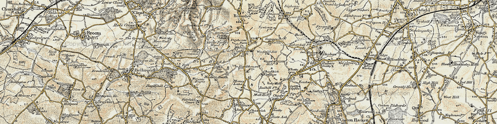 Old map of Chapman's Hill in 1901-1902