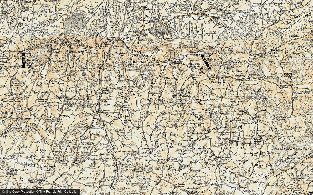 Old Map of Chapman's Town, 1898 in 1898