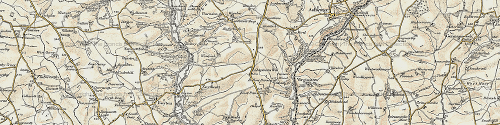 Old map of West Peeke in 1900