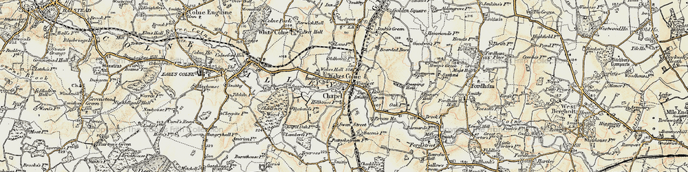 Old map of Chappel in 1898-1899