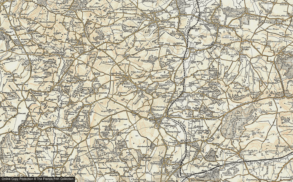 Old Map of Chardleigh Green, 1898-1899 in 1898-1899