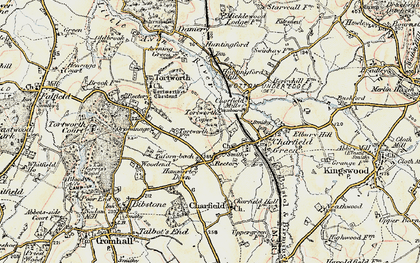 Old map of Charfield Hill in 1898-1899
