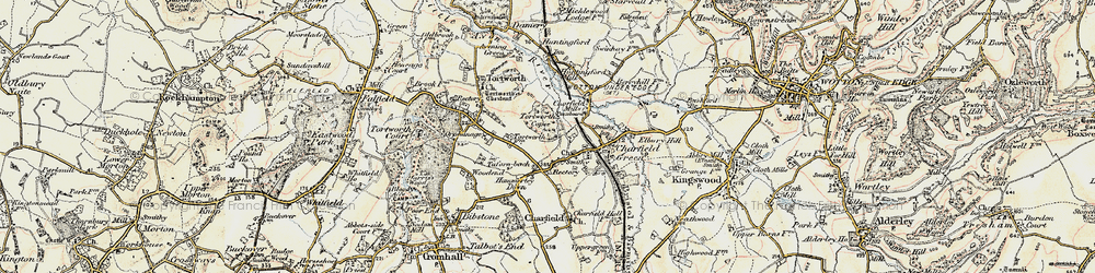 Old map of Charfield Hill in 1898-1899