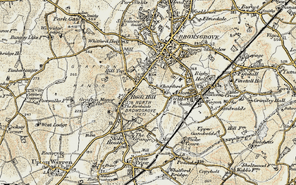 Old map of Charford in 1901-1902