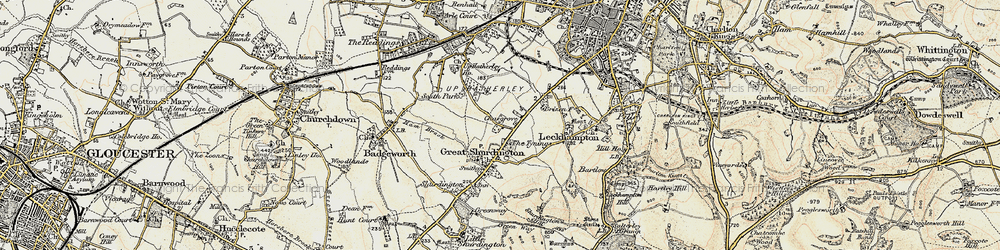 Old map of Chargrove in 1898-1900