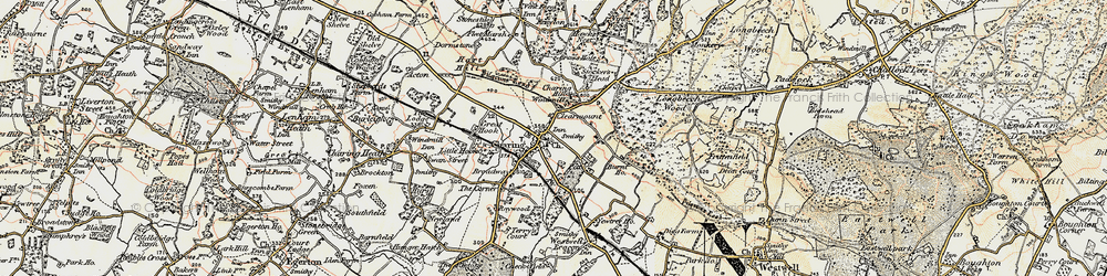 Old map of Charing in 1897-1898