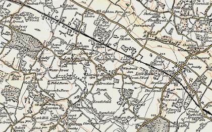 Old map of Charing Heath in 1897-1898