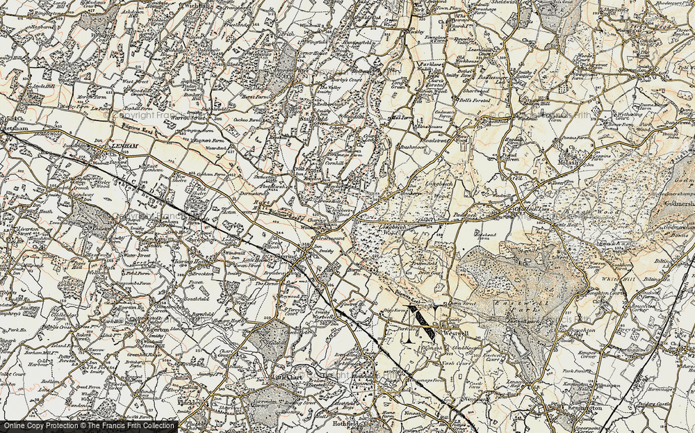 Old Map of Charing Hill, 1897-1898 in 1897-1898