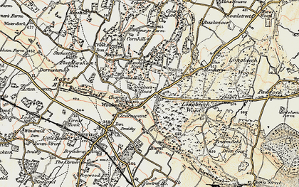 Old map of Charing Hill in 1897-1898