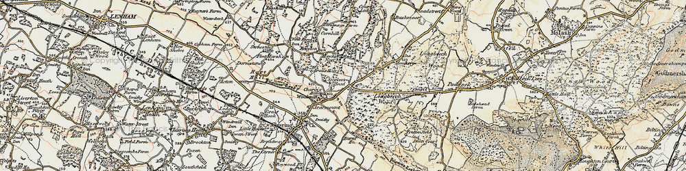 Old map of Charing Hill in 1897-1898