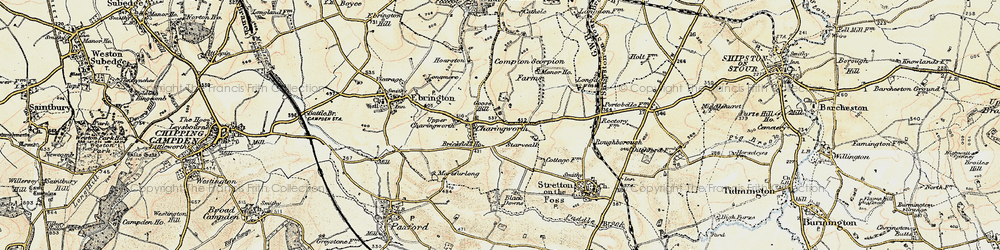 Old map of Braxfield Ho in 1899-1901