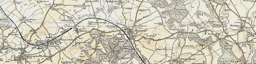 Old map of Charlbury in 1898-1899