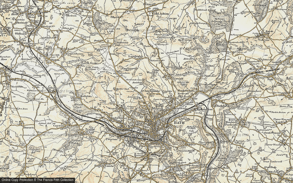 Old Map of Charlcombe, 1899 in 1899