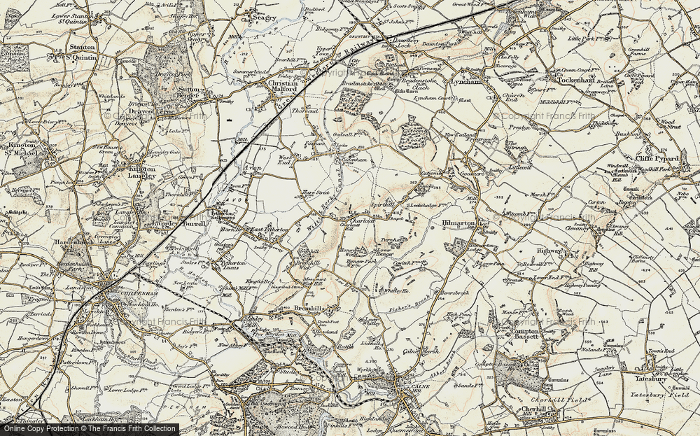 Old Map of Charlcutt, 1898-1899 in 1898-1899
