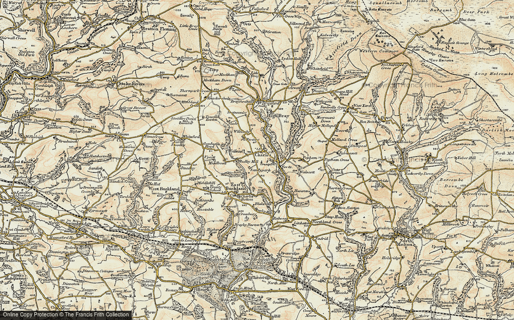Old Map of Charles, 1900 in 1900