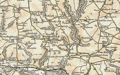 Old map of Charles Bottom in 1900