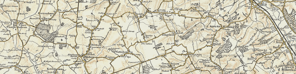 Old map of Charles Tye in 1899-1901