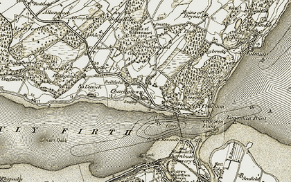 Old map of Bellfield in 1911-1912