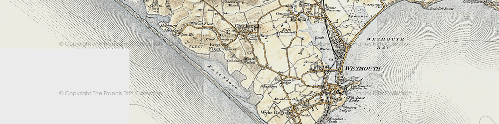 Old map of Charlestown in 1899