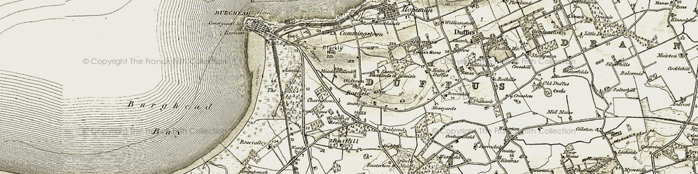 Old map of Charlestown in 1910-1911