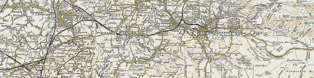 Old map of Charlesworth in 1903