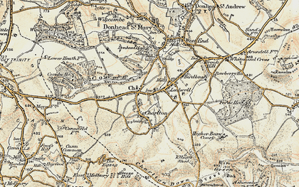 Old map of Charlton in 1897-1909