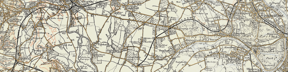 Old map of Charlton in 1897-1909
