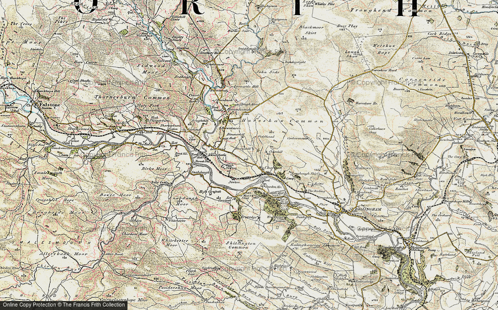 Old Map of Historic Map covering Brieredge in 1901-1904