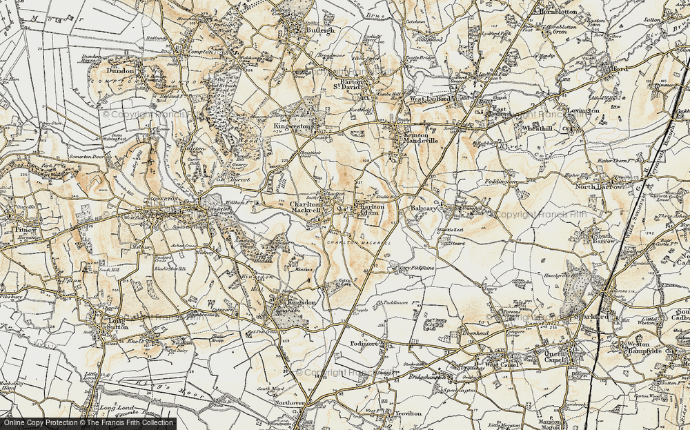 Old Map of Charlton Adam, 1899 in 1899