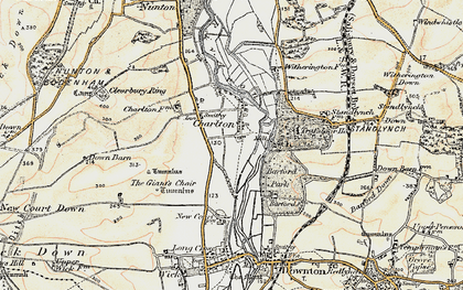 Old map of Charlton All Saints in 1897-1909