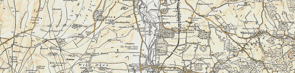 Old map of Charlton All Saints in 1897-1909