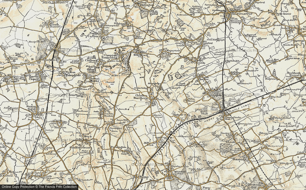 Old Map of Charlton Horethorne, 1899 in 1899