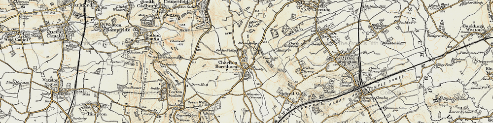 Old map of Charlton Horethorne in 1899