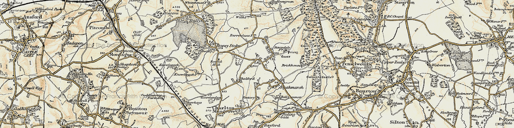 Old map of Charlton Musgrove in 1897-1899