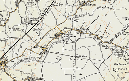 Old map of Charlton-on-Otmoor in 1898-1899