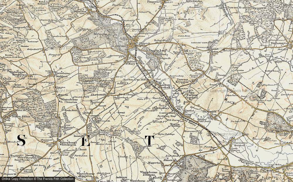 Old Map of Charlton on the Hill, 1897-1909 in 1897-1909