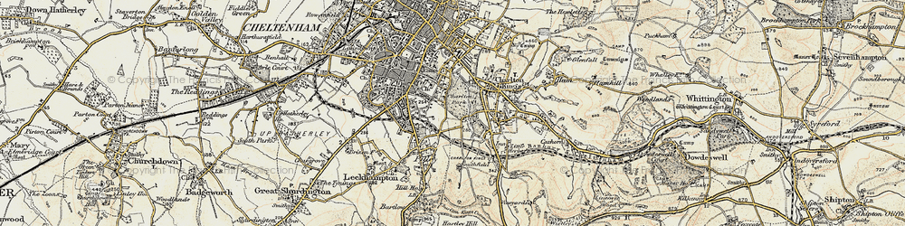 Old map of Charlton Park in 1898-1900