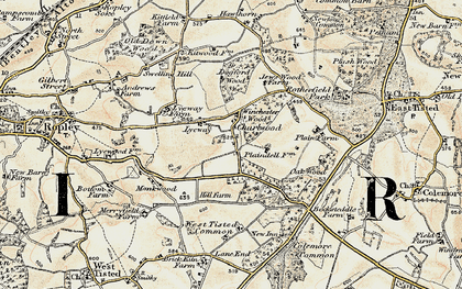Old map of West Tisted Common in 1897-1900