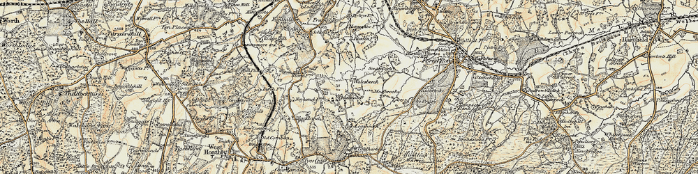 Old map of Charlwood in 1898-1902