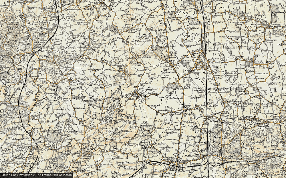 Old Map of Charlwood, 1898-1909 in 1898-1909