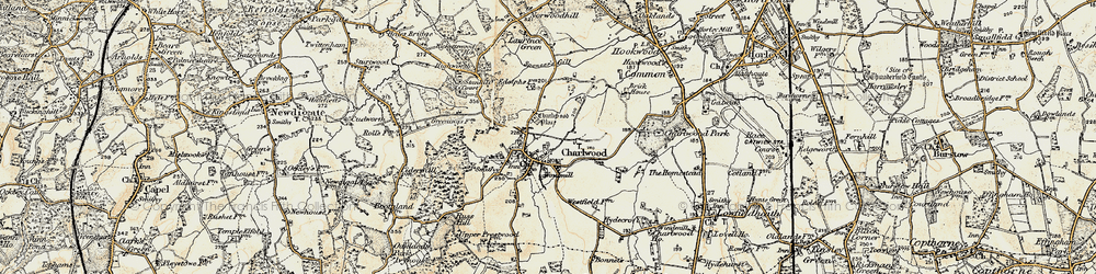 Old map of Charlwood in 1898-1909