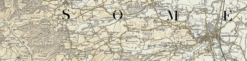 Old map of Ashford Resr in 1898-1900