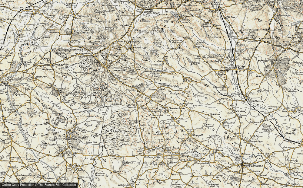 Old Map of Charnes, 1902 in 1902